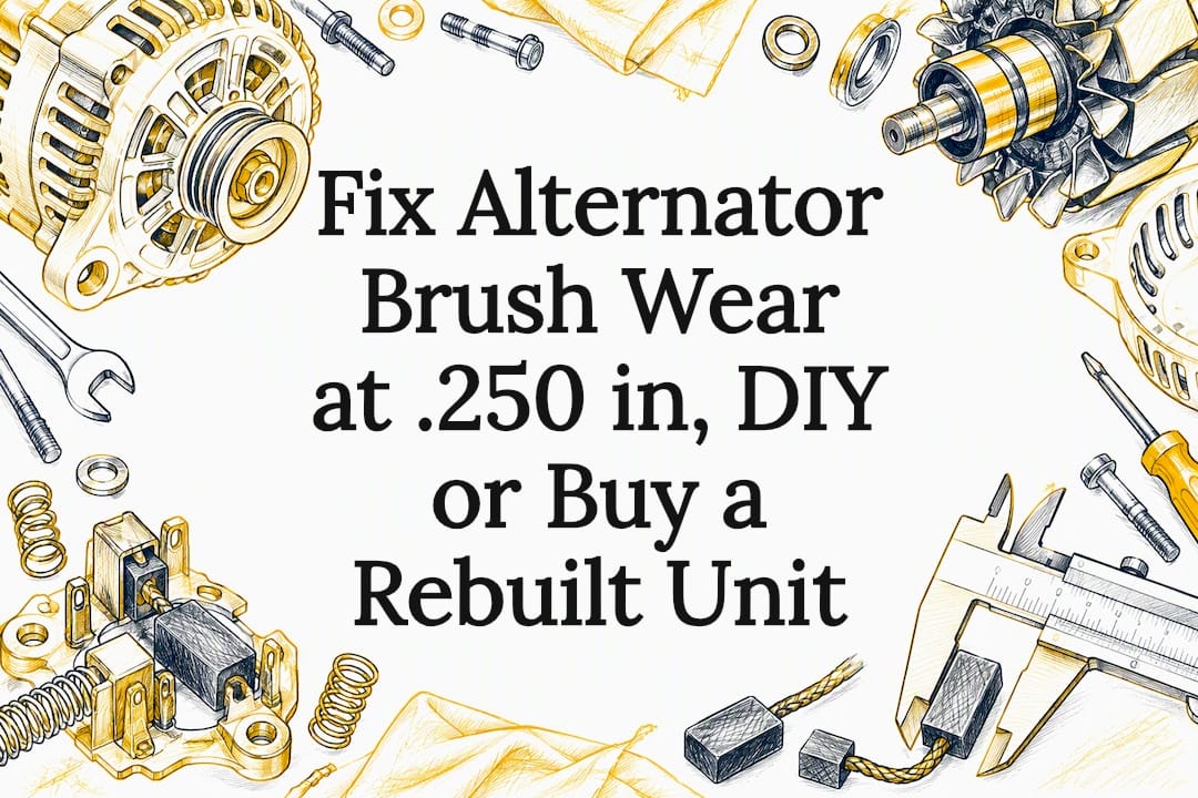 Fix Alternator Brush Wear at .250 in, DIY or Buy a Rebuilt Unit